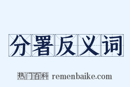 分署反义词是什么意思的图片